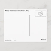 Florence Italië Antiek Carousel Briefkaart (Achterkant)