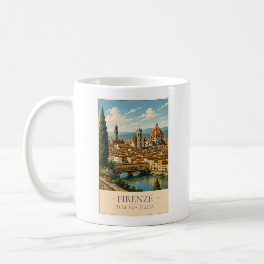 Florence, Italië – Antieke Reis Mok (Links)