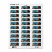 Florence Italië aquarel retour adres label (Full Sheet)