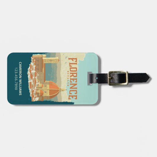 Florence, Italië Bagagelabel (Voorkant horizontaal)