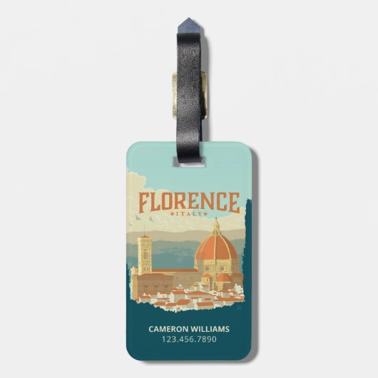 Florence, Italië Bagagelabel (Achterkant verticaal)