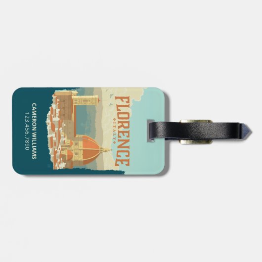 Florence, Italië Bagagelabel (Achterkant horizontaal)