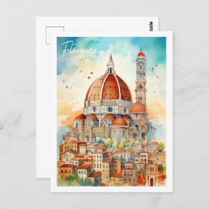 Florence Italië Beroemde Reisplaats Briefkaart