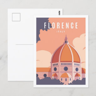 Florence Italië Beroemde Reisplaats Illustratie Briefkaart