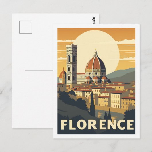 Florence Italië Beroemde Vintage Reisplaats Briefkaart (Voorkant / Achterkant)