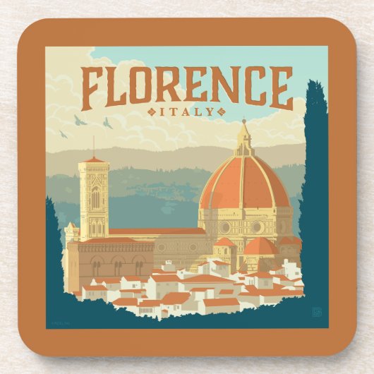 Florence, Italië Bier Onderzetter (Voorkant)