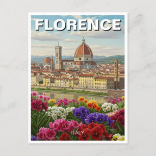 Florence Italië Bloemen Reizen Briefkaart
