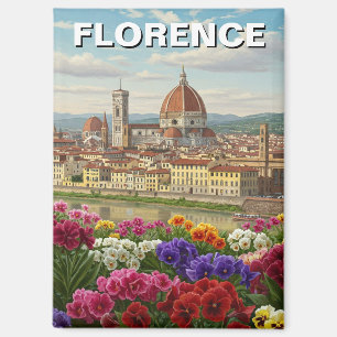 Florence Italië Bloemen Reizen Magneet