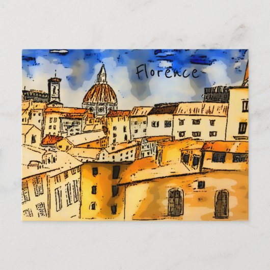 Florence Italië Briefkaart (Voorkant)