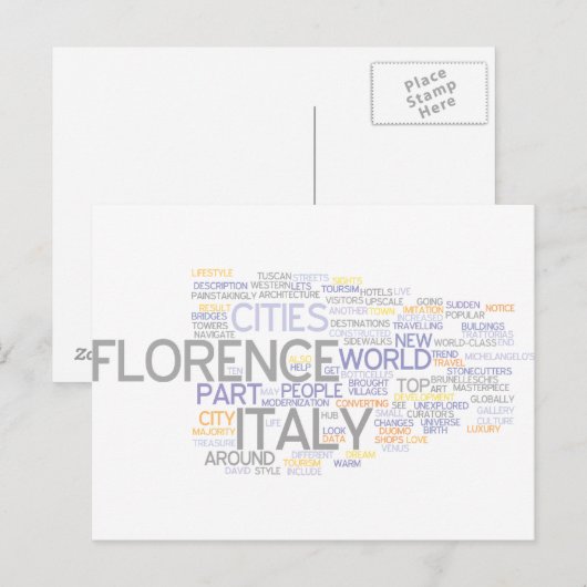 Florence Italië Briefkaart (Voorkant / Achterkant)