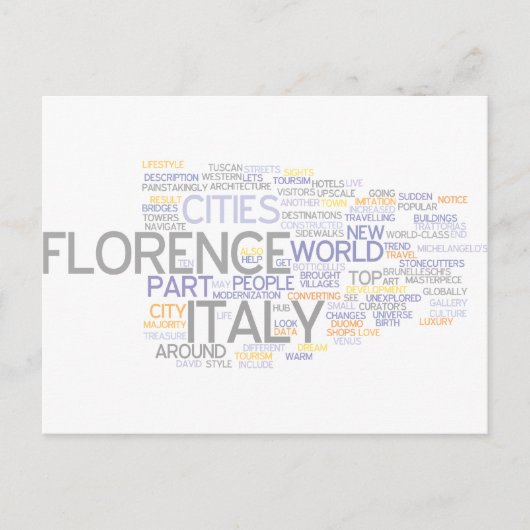 Florence Italië Briefkaart (Voorkant)