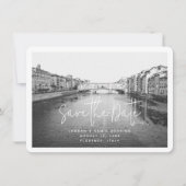 Florence Italië Bruiloft Briefkaart Save the Date (Voorkant)