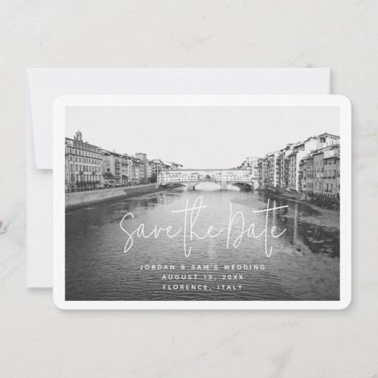 Florence Italië Bruiloft Briefkaart Save the Date (Voorkant)