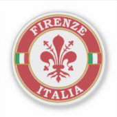 Florence Italië Circle Embleem Sticker (Voorkant)