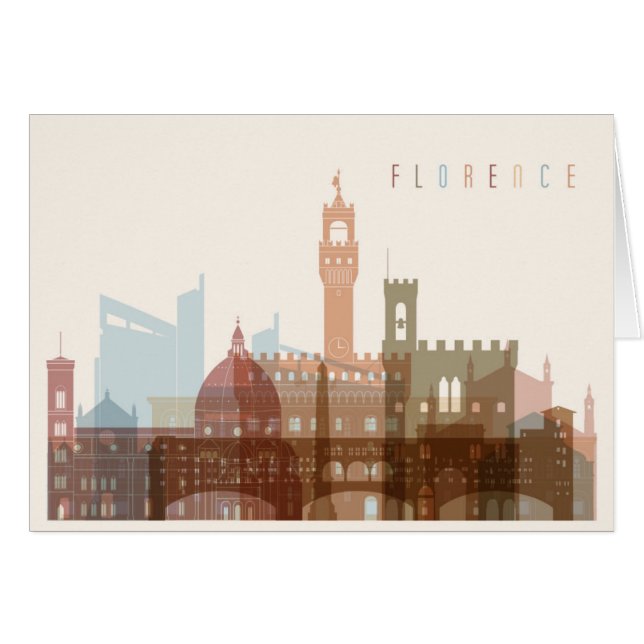 Florence, Italië | City Skyline (Voorkant Horizontaal)