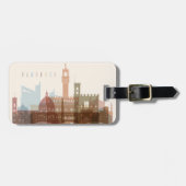 Florence, Italië | City Skyline Bagagelabel (Voorkant horizontaal)