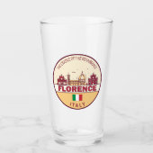 Florence Italië City Skyline Embleem Glas (Voorkant)