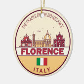 Florence Italië City Skyline Embleem Keramisch Ornament (Links)