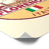 Florence Italië City Skyline Embleem Poster (Hoek)