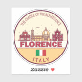 Florence Italië City Skyline Embleem Sticker (Vel)