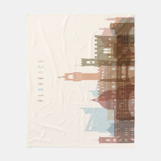 Florence, Italië | City Skyline Fleece Deken (Voorkant)