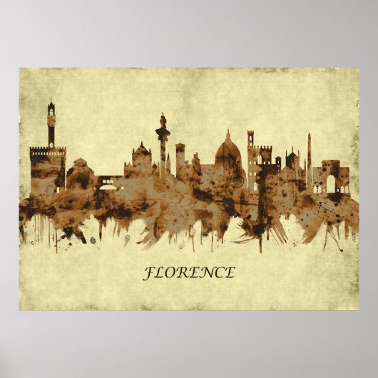 Florence Italië Cityscape Poster (Voorkant)