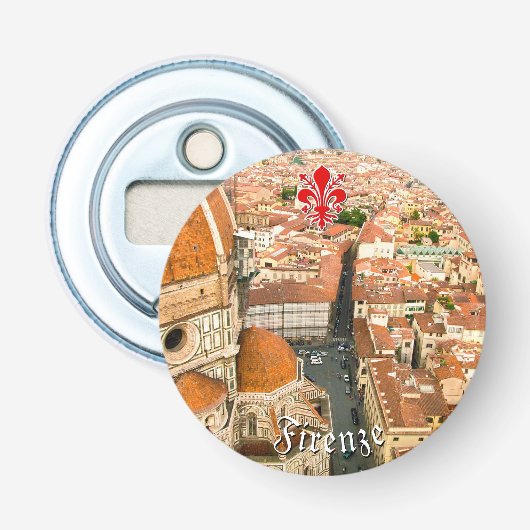 Florence, Italië (Dom) Button Flesopener (Voorkant)