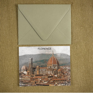 Florence Italië Duomo Cathedral Travel Briefkaart