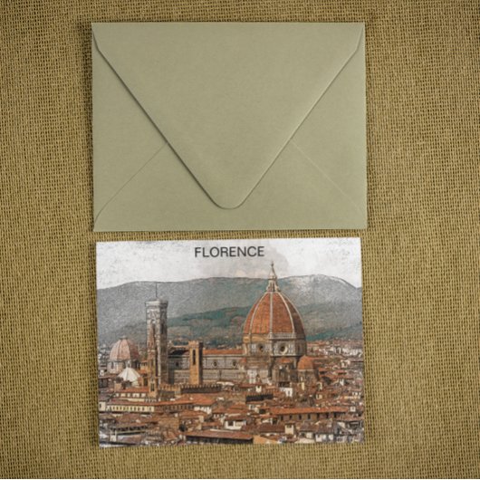 Florence Italië Duomo Cathedral Travel Briefkaart