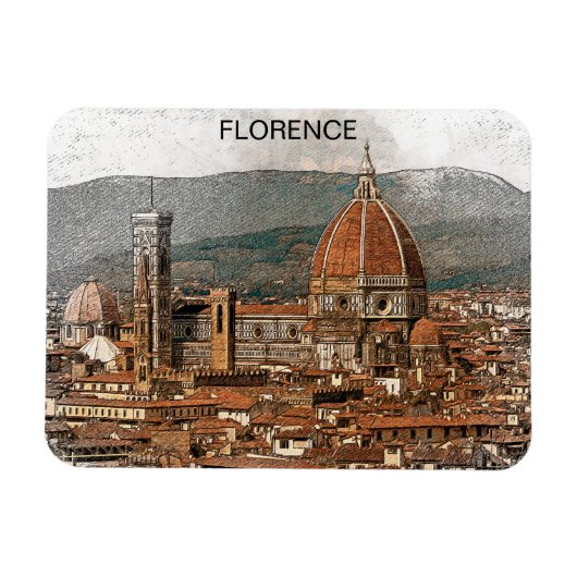 Florence Italië Duomo Cathedral Travel Magneet (Horizontaal)