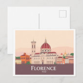 Florence Italië Duomo di Firenze Pastelreizen Briefkaart (Voorkant / Achterkant)