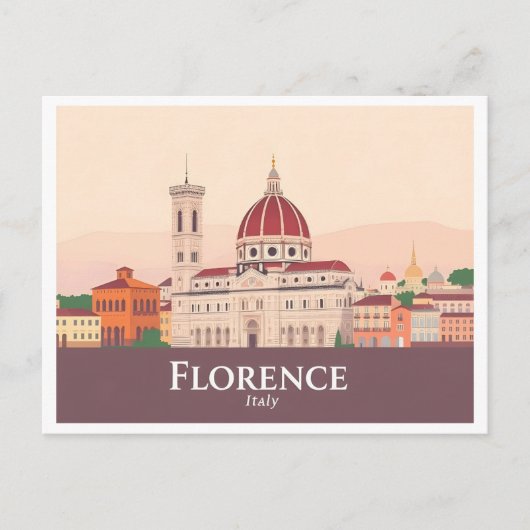 Florence Italië Duomo di Firenze Pastelreizen Briefkaart (Voorkant)