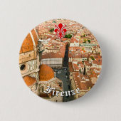 Florence, Italië (Duomo) Ronde Button 5,7 Cm (Voorkant)