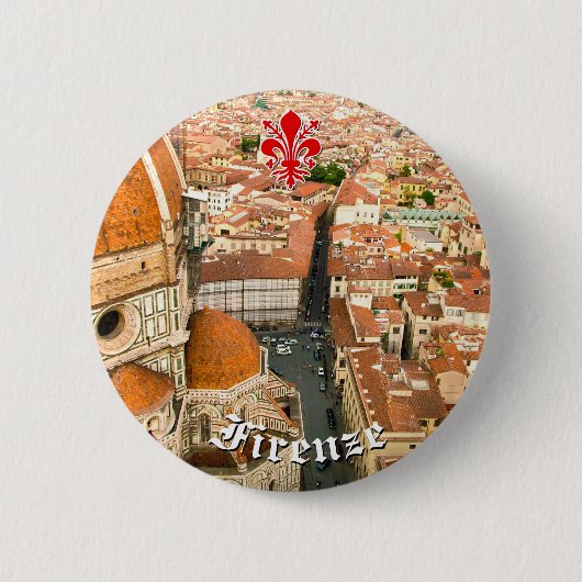 Florence, Italië (Duomo) Ronde Button 5,7 Cm (Voorkant)