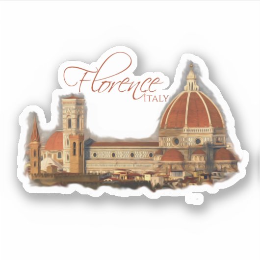 Florence, Italië: Duomo Sticker (Voorkant)