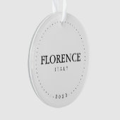 Florence, Italië Eenvoudig internationaal reizen Ornament (voorkant)