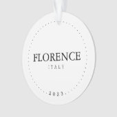 Florence, Italië Eenvoudig internationaal reizen Ornament (voorkant)