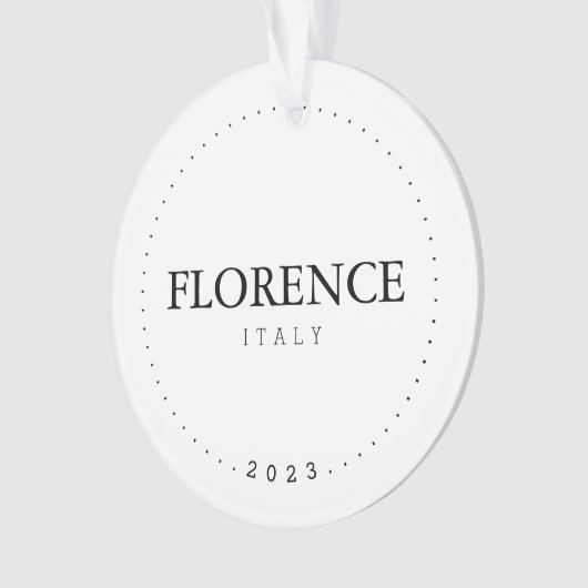 Florence, Italië Eenvoudig internationaal reizen Ornament (voorkant)