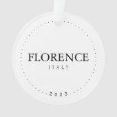 Florence, Italië Eenvoudig internationaal reizen Ornament (voorkant)