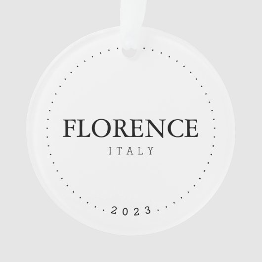Florence, Italië Eenvoudig internationaal reizen Ornament (voorkant)