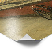 Florence Italië  Fietsen bij de rivier de Arno Foto Afdruk (Hoek)