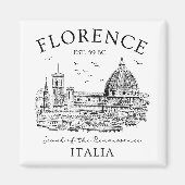 Florence Italië – Firenze Italiaans souvenir Magneet (Voorkant)