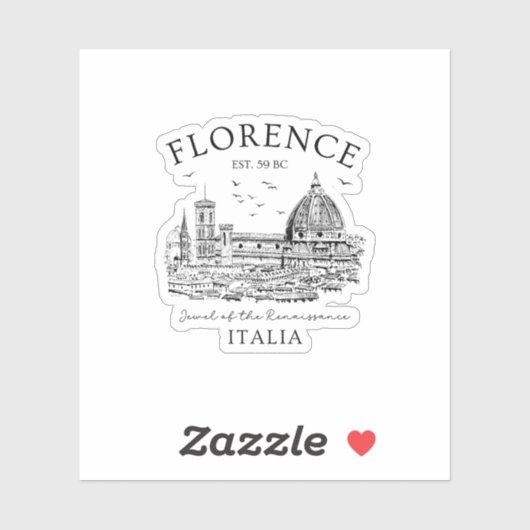Florence Italië – Firenze Italiaans souvenir Sticker (Vel)