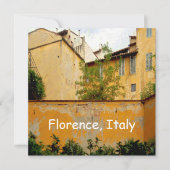 Florence Italië - Gele architectuurplatte kaart (Voorkant)