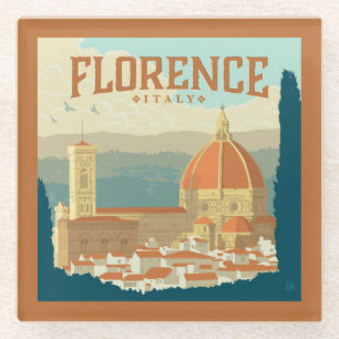 Florence, Italië Glazen Onderzetter