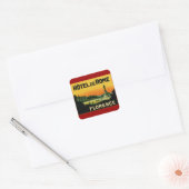 Florence Italië HOTEL DeROME Vierkante Sticker (Envelop)