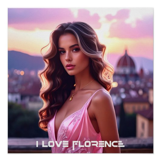 FLORENCE - ITALIË - IK HOU VAN FLORENCE PERFECT POSTER (Voorkant)