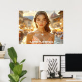 FLORENCE - ITALIË - IK HOU VAN FLORENCE POSTER (Thuiskantoor)