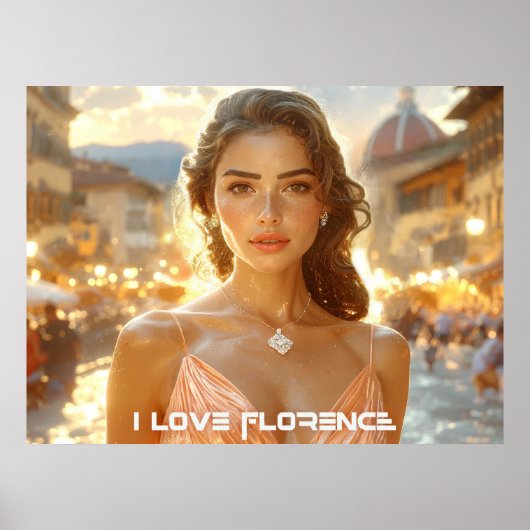 FLORENCE - ITALIË - IK HOU VAN FLORENCE POSTER (Voorkant)