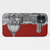 Florence Italië in rood Case-Mate iPhone Case (Achterkant (horizontaal))
